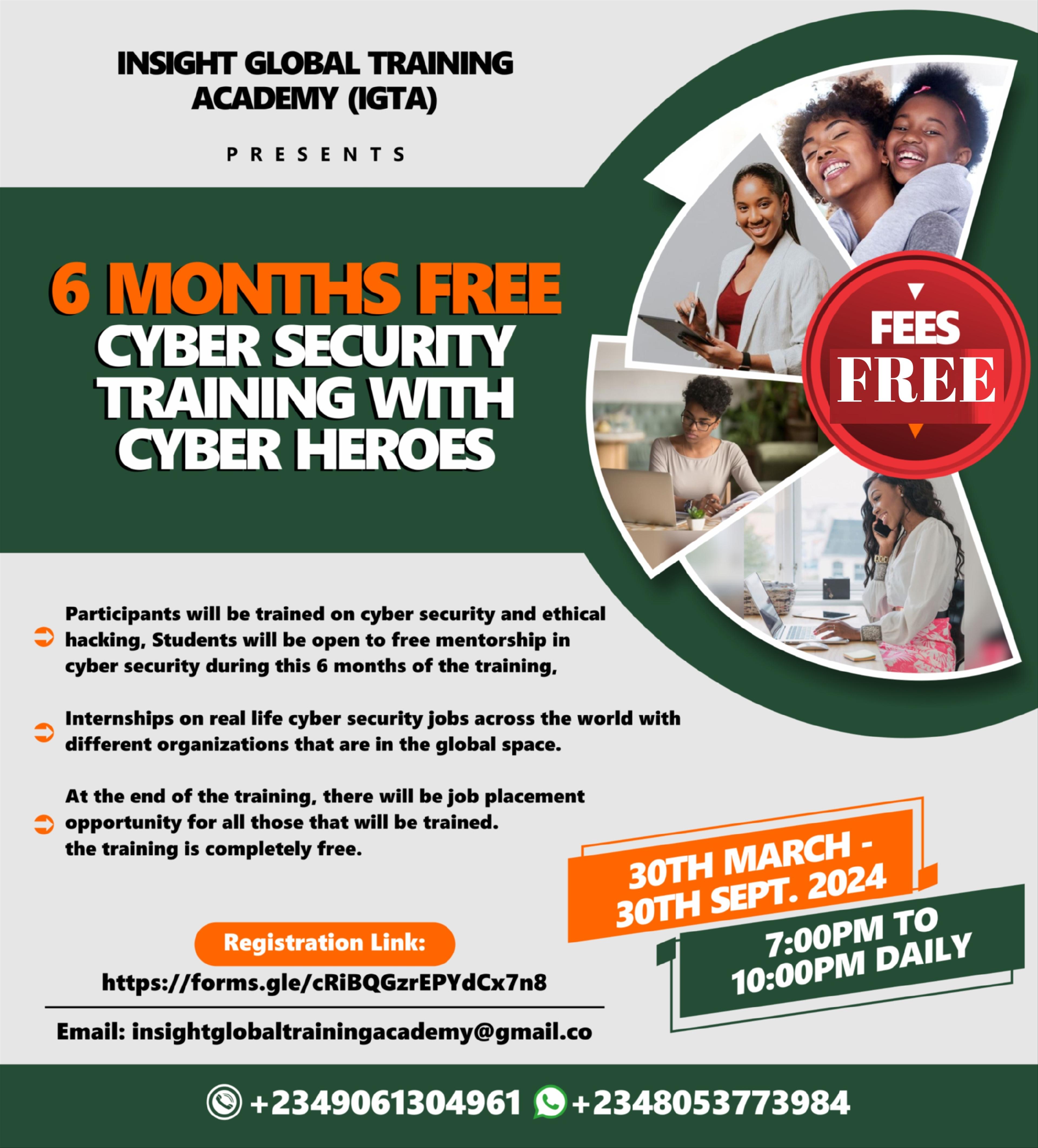 6 Months Free Cybersecurity Training with CYBERHEROES image