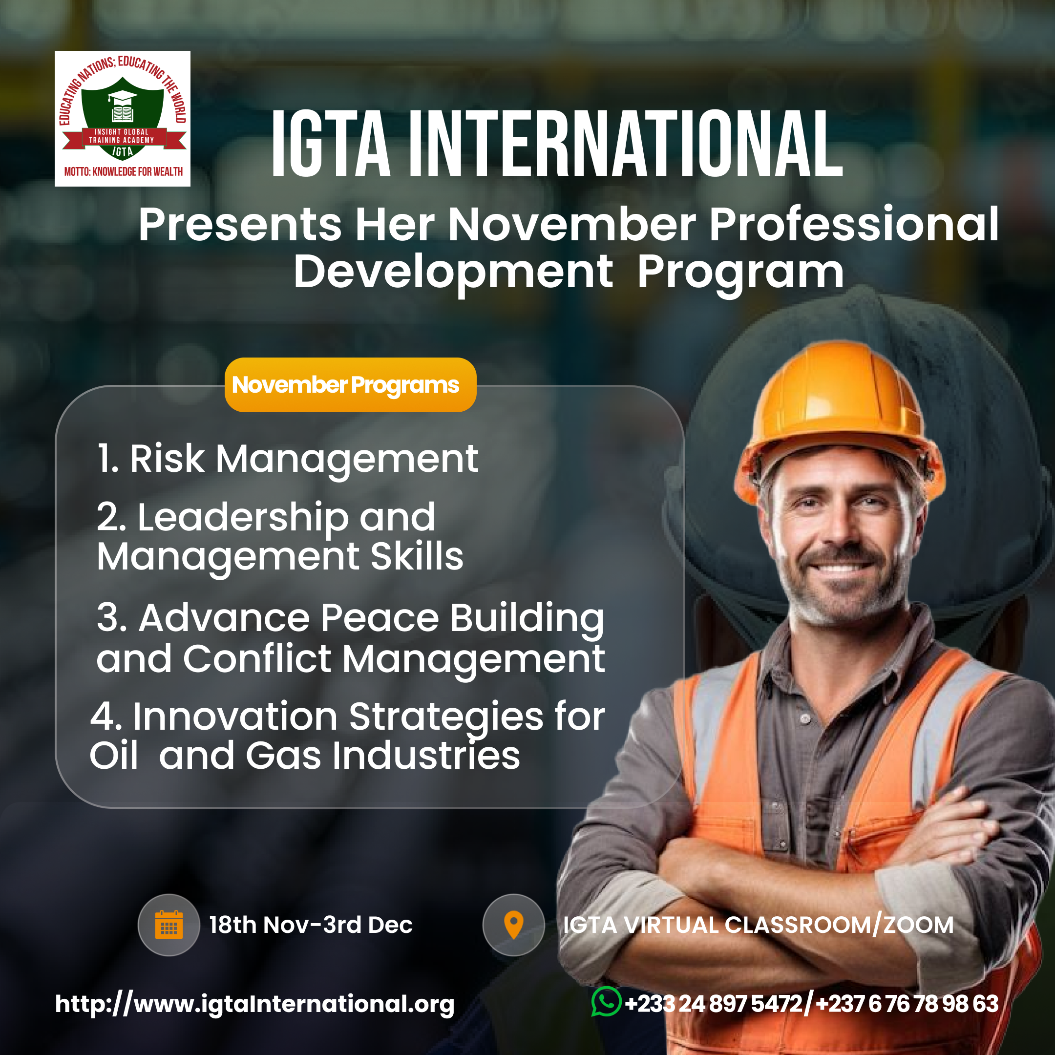 IGTA GLOBAL PROFESSIONAL DEVELOPMENT PROGRAM image
