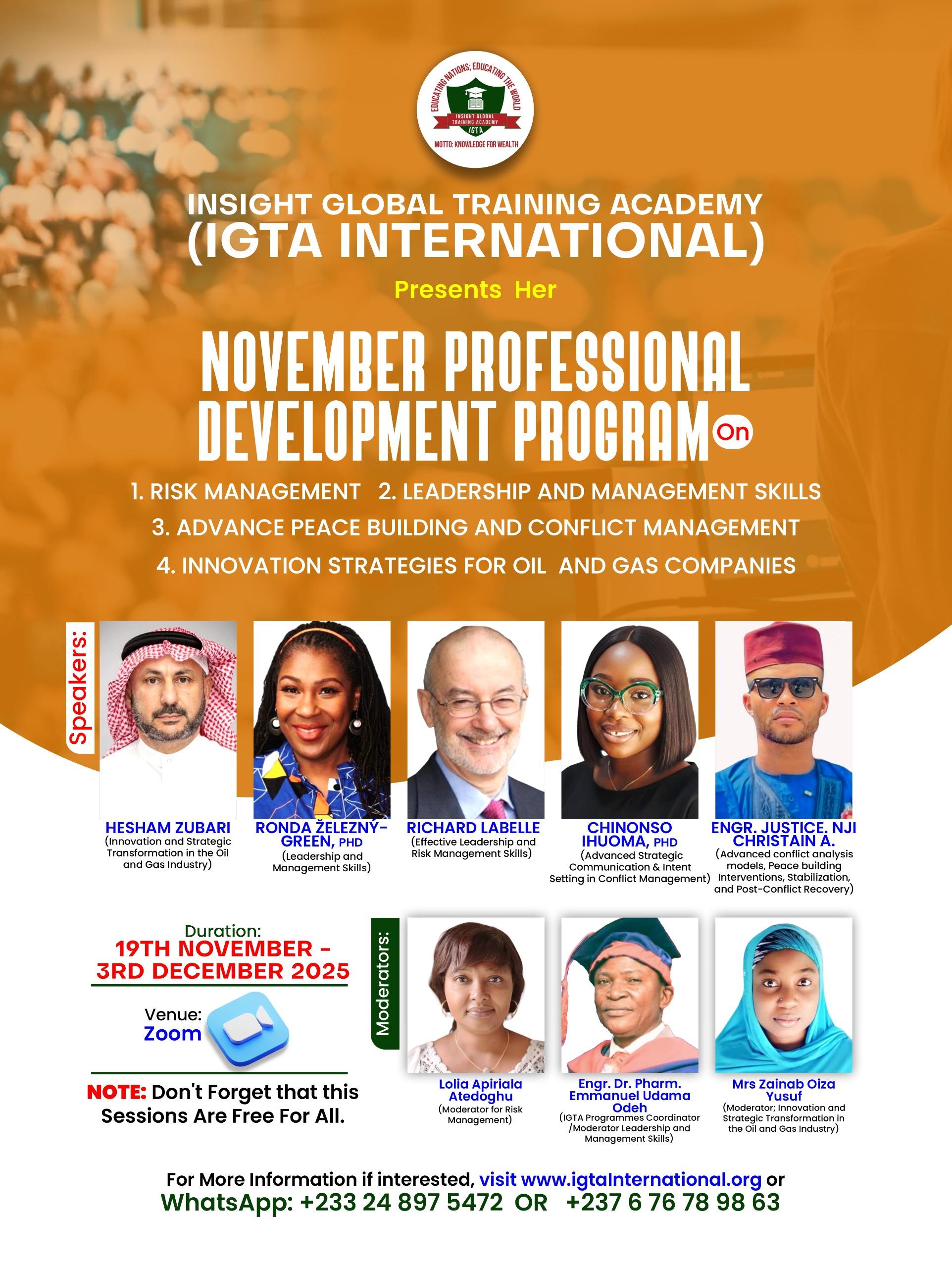 IGTA MEGA NOVEMBER INDUSTRY PROFESSIONAL DEVELOPMENT SESSION image