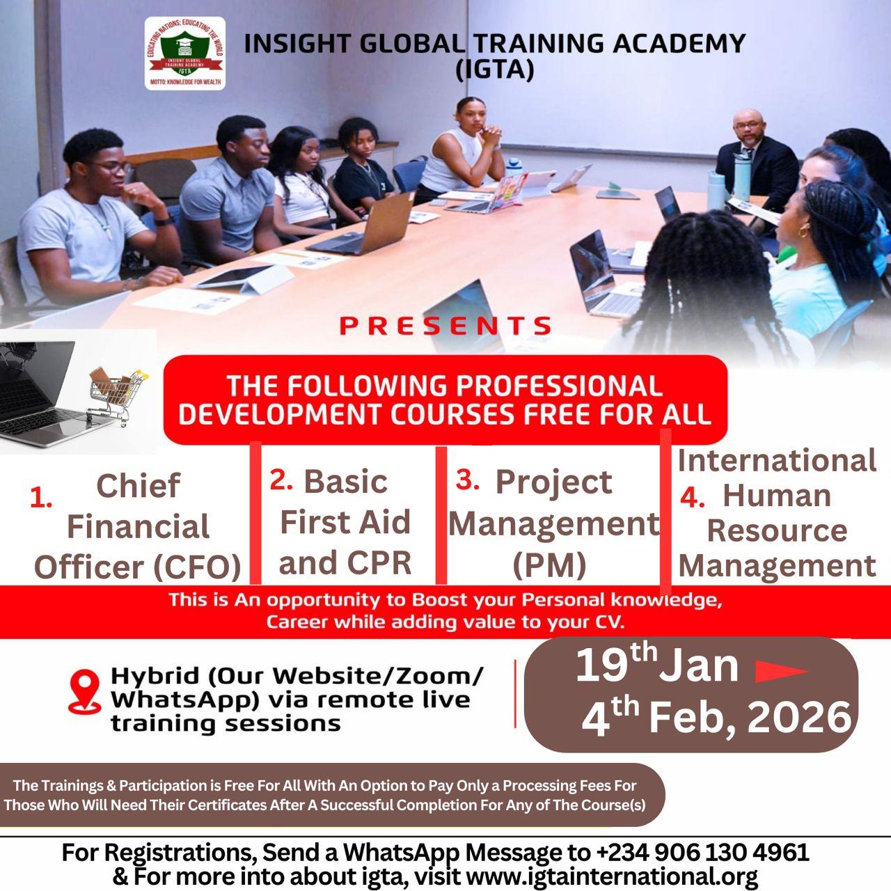 FREE MANAGEMENT AND PROFESSIONAL DEVELOPMENT TRAINING PROGRAM image