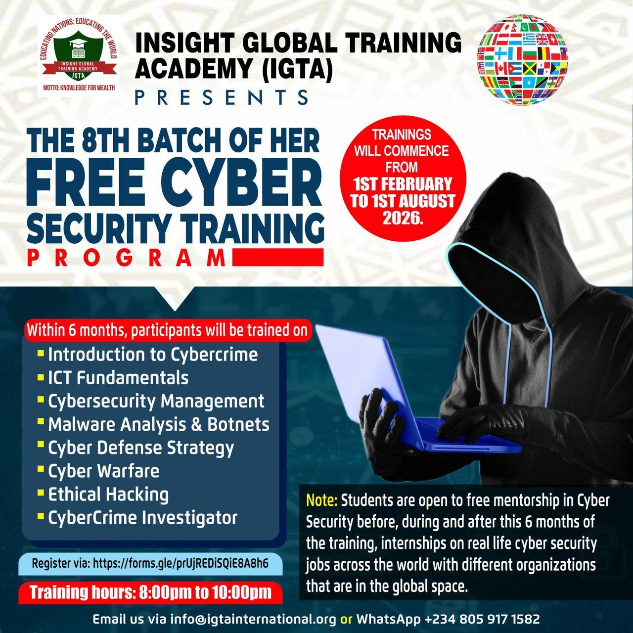 IGTA 8TH BATCH CYBER SECURITY INTENSIVE TRAINING PROGRAM image