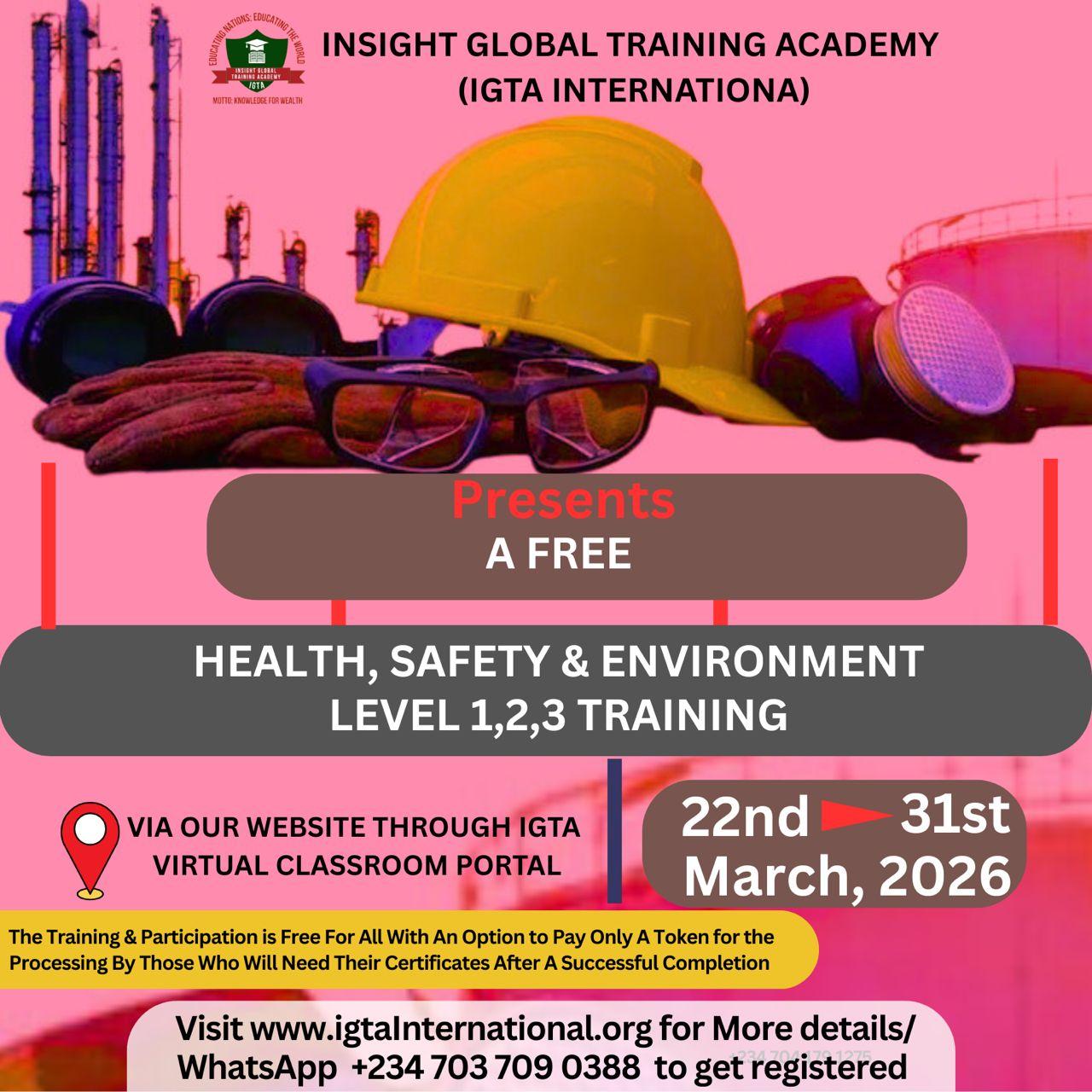 HEALTH, SAFETY AND ENVIRONMENT (HES123) image